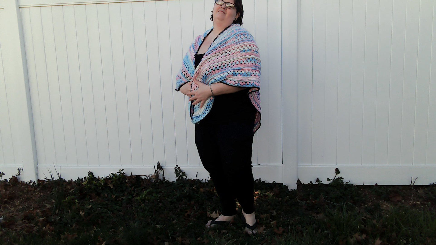 Trans Pride Shawl