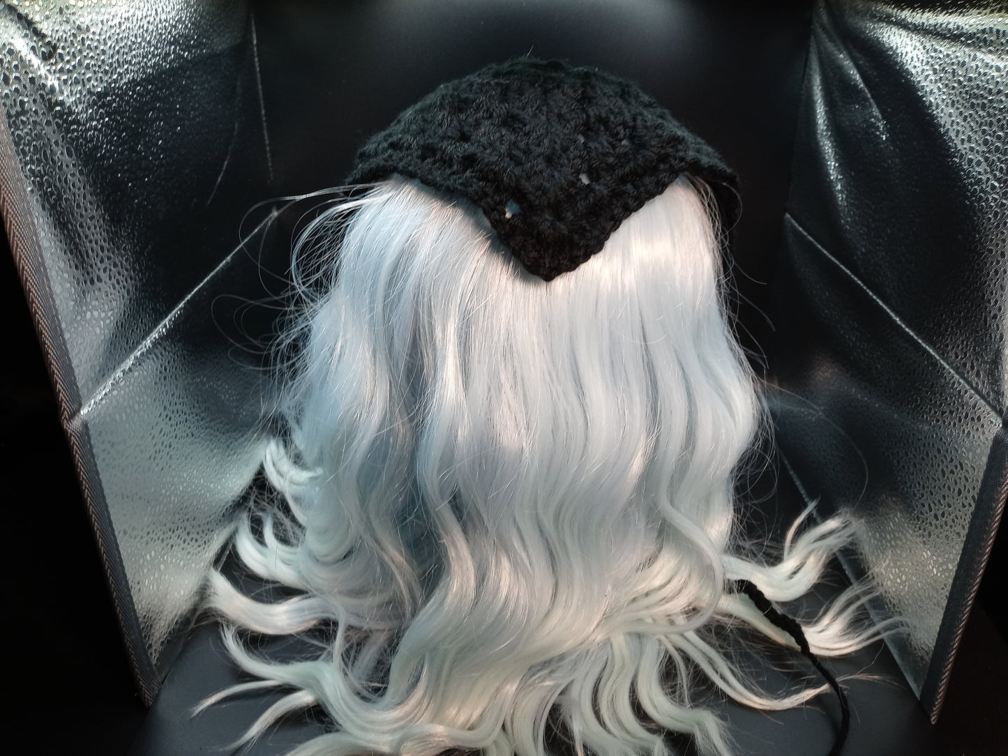 Black Crochet Bandanna