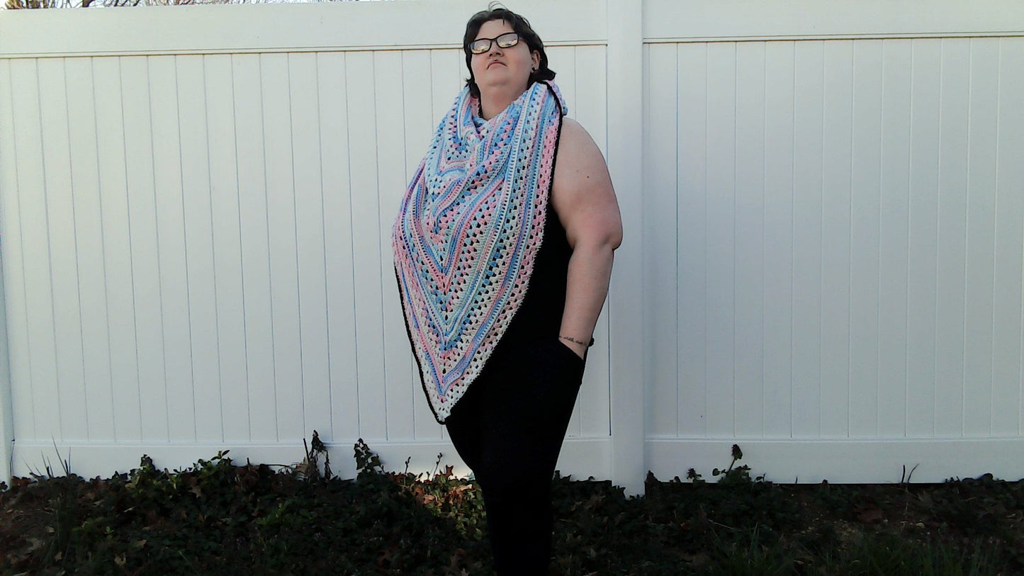 Trans Pride Shawl